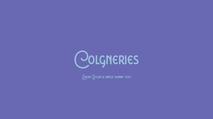 Colgneries Font