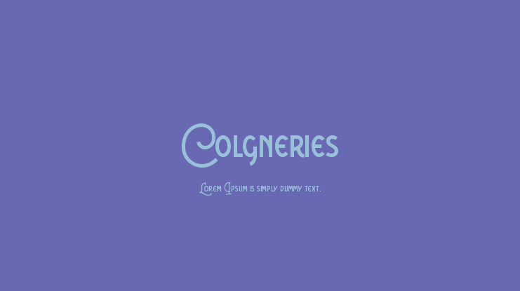 Colgneries Font