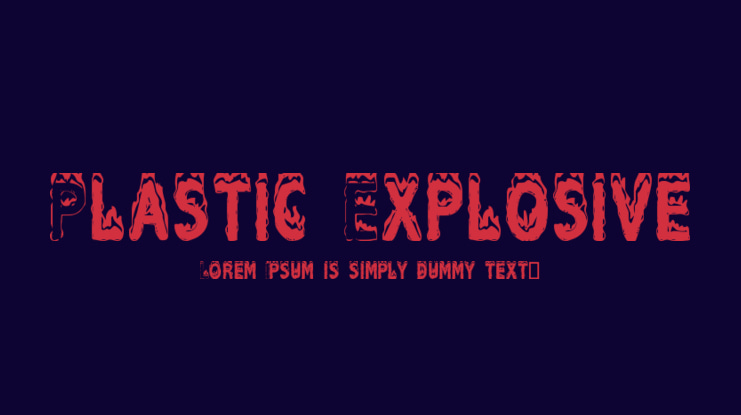 Plastic Explosive Font