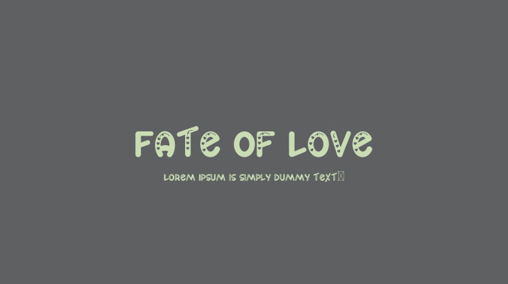 Fate Of Love Font