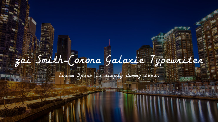 zai Smith-Corona Galaxie Typewriter Font