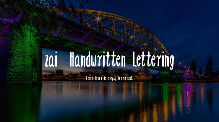 zai  Handwritten Lettering Font