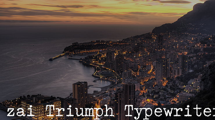 zai Triumph Typewriter Font Family