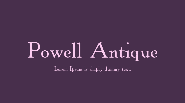 Powell Antique Font