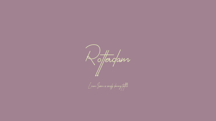 Rotterdam Font