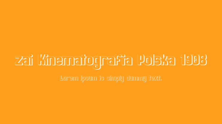zai Kinematografia Polska 1908 Font Family