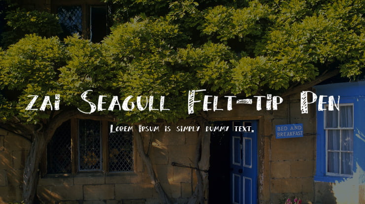 zai Seagull Felt-tip Pen Font