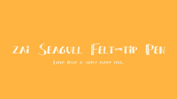zai Seagull Felt-tip Pen Font