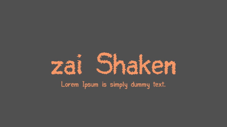 zai Shaken Font