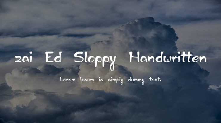 zai Ed Sloppy Handwritten Font Family