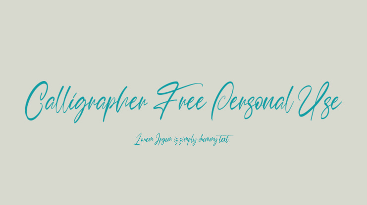 Calligrapher Free Personal Use Font