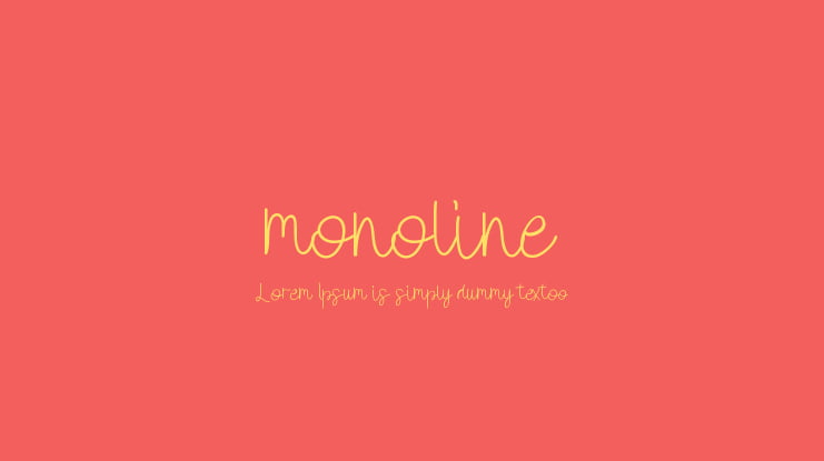 monoline Font