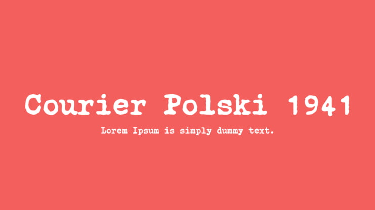 Courier Polski 1941 Font