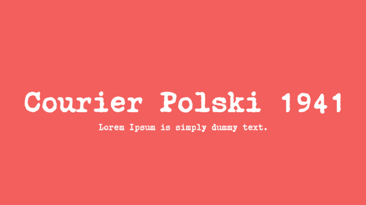 Courier Polski 1941 Font