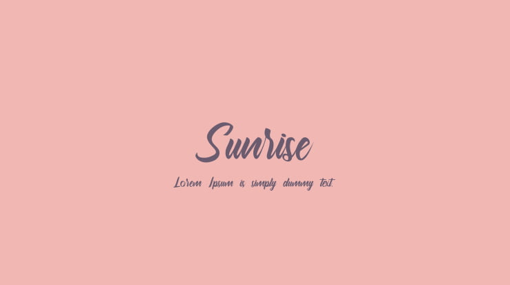 Sunrise Font