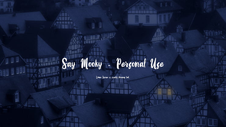 Say Mooky - Personal Use Font