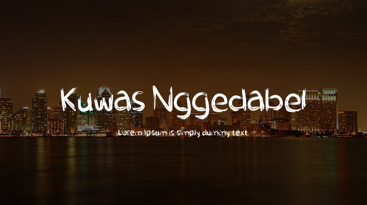 Kuwas Nggedabel Font