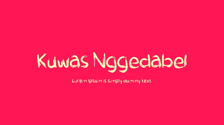 Kuwas Nggedabel Font