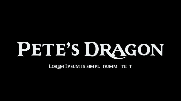Pete's Dragon Font