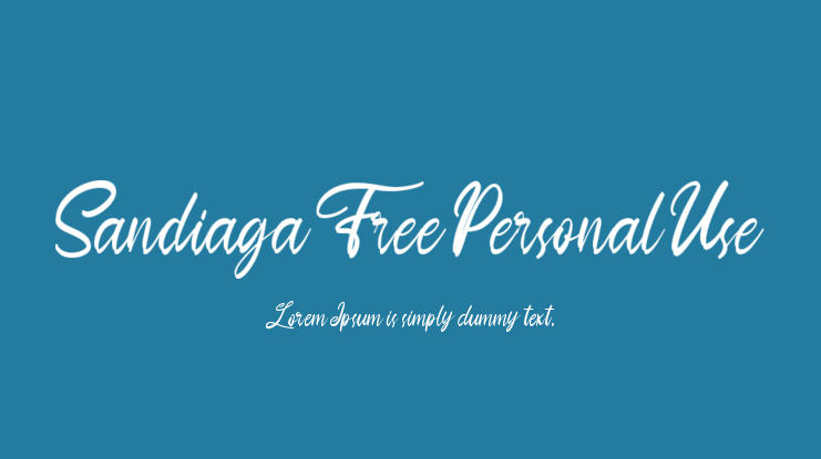 Sandiaga Free Personal Use Font