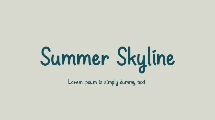 Summer Skyline Font