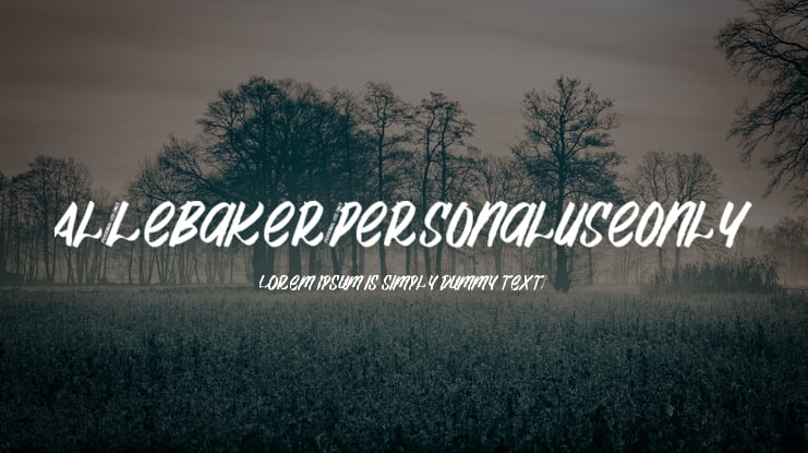 Al_LeBaker_PersonalUseOnly Font