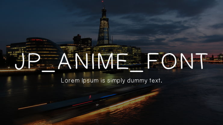 JP_ANIME_FONT Font