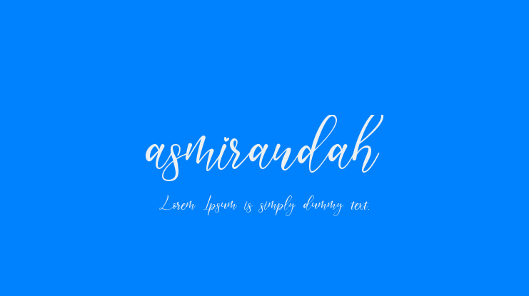 asmirandah Font