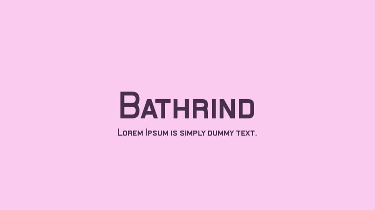 Bathrind Font