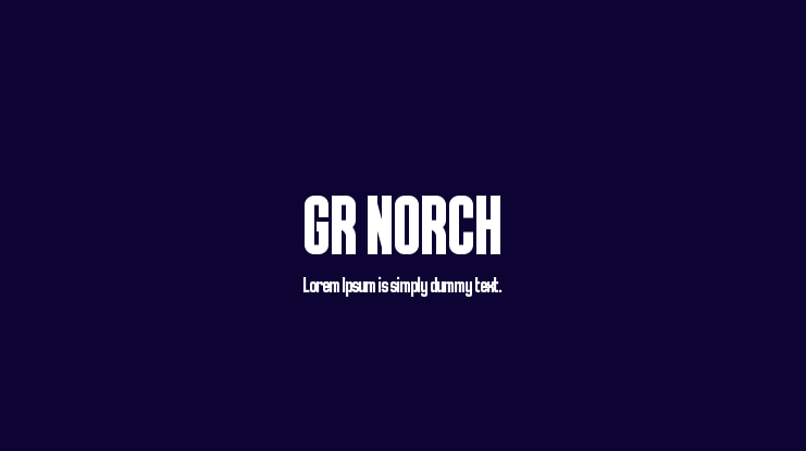 GR NORCH Font