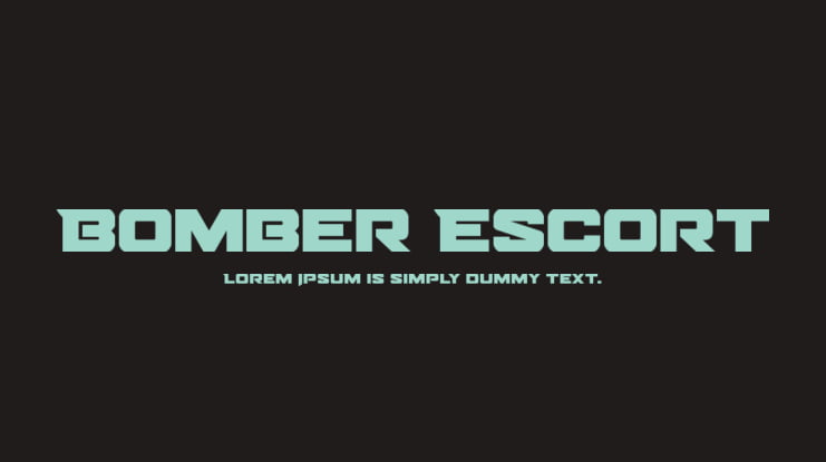 Bomber Escort Font Family