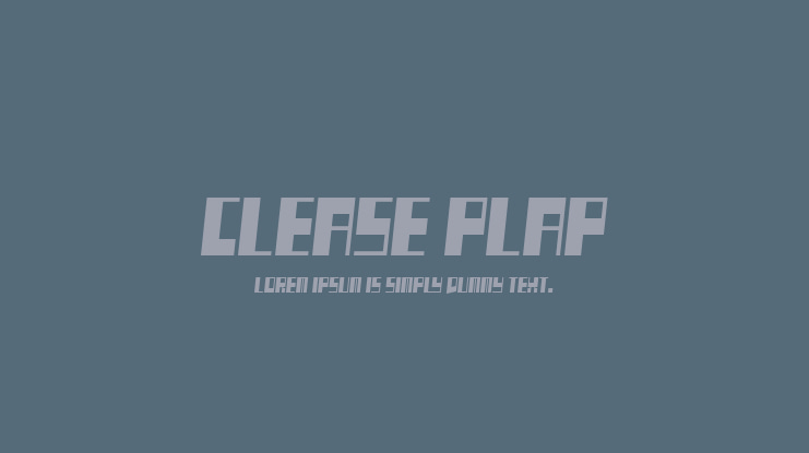 Clease Plap Font