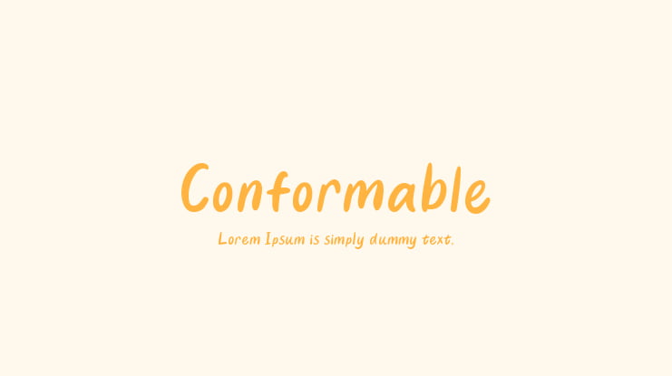 Conformable Font