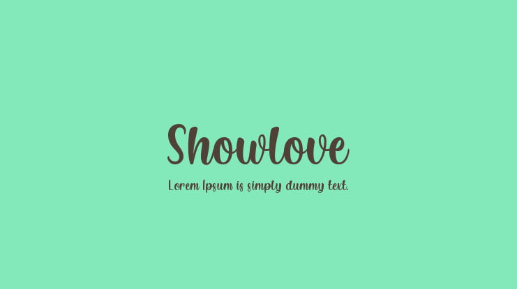 Showlove Font