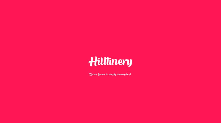 Hilttinery Font