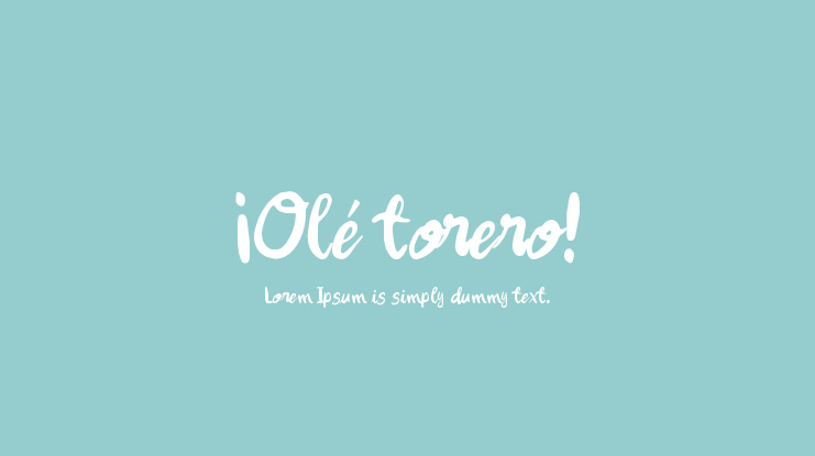 ¡Olé torero! Font
