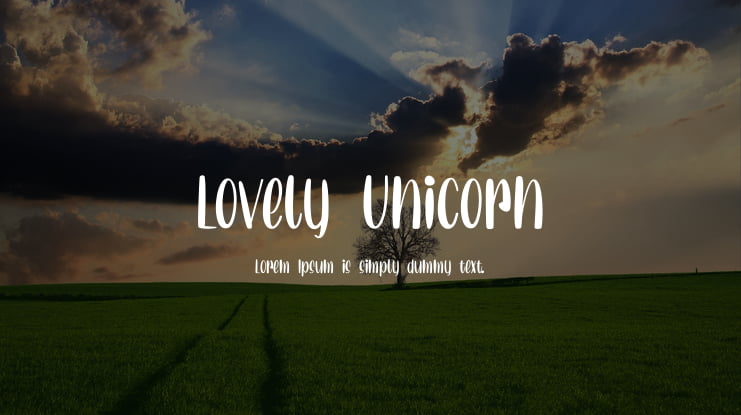 Lovely Unicorn Font