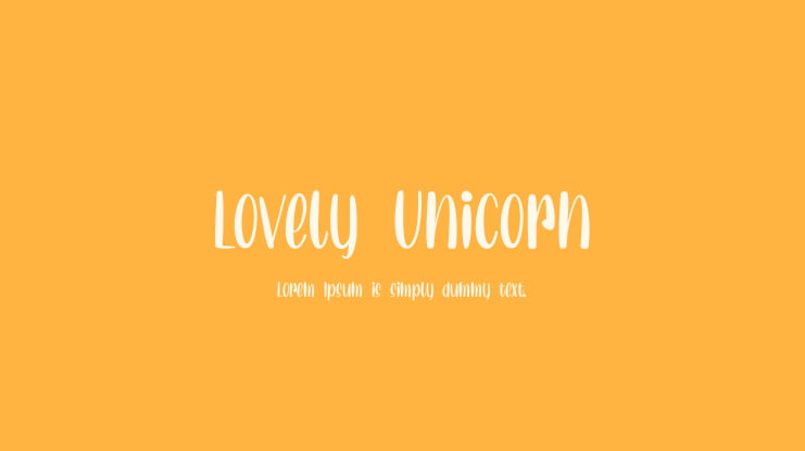 Lovely Unicorn Font