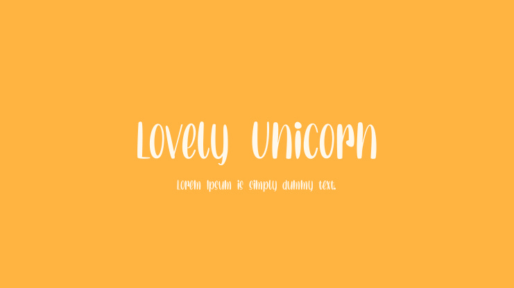 Lovely Unicorn Font