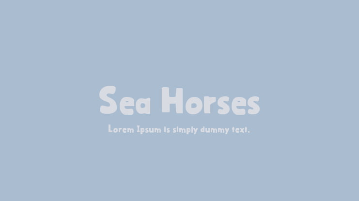 Sea Horses Font