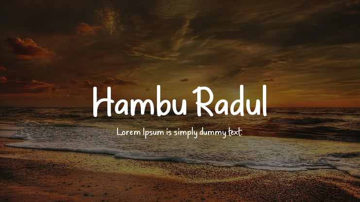 Hambu Radul Font Family