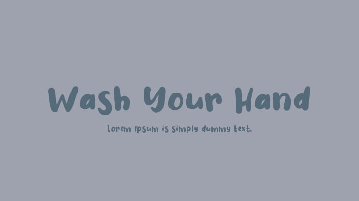 Wash Your Hand Font