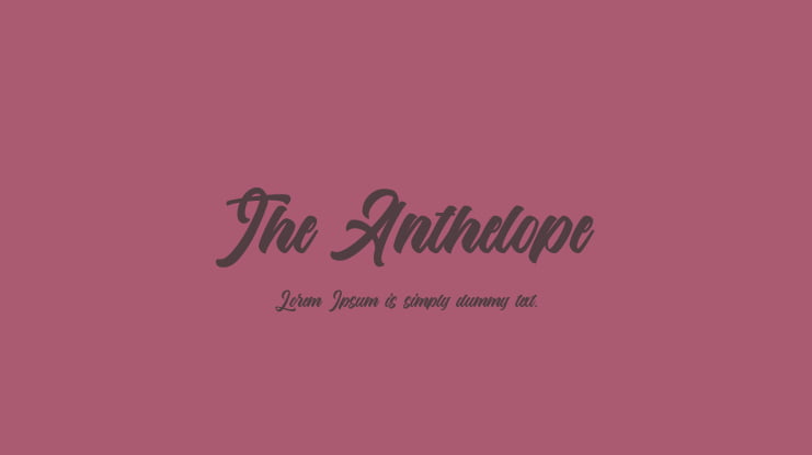 The Anthelope Font