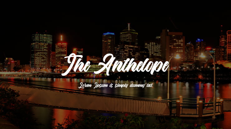 The Anthelope Font