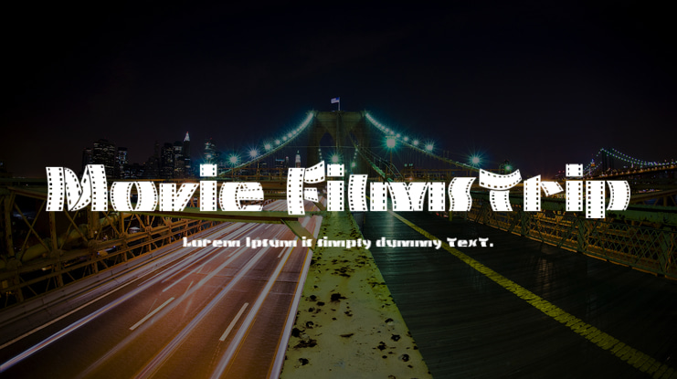 Movie Filmstrip Font