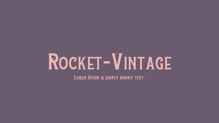Rocket-Vintage Font