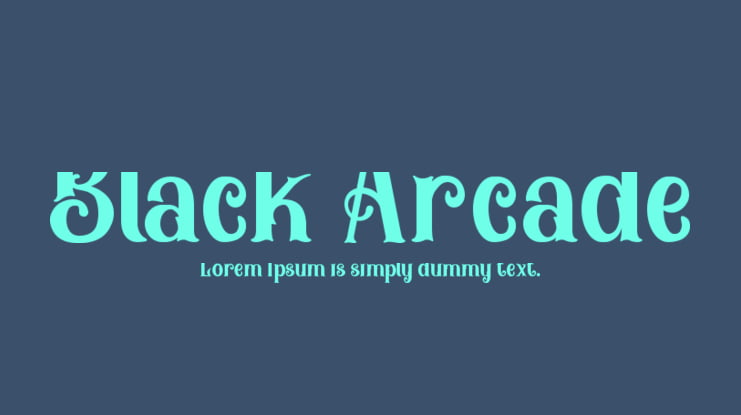 Black Arcade Font