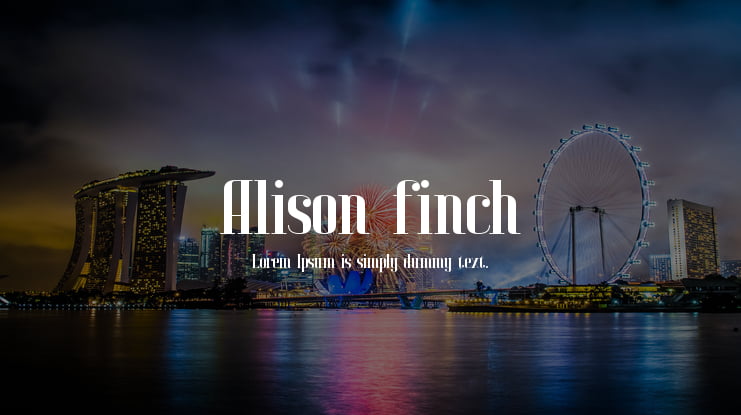 Alison finch Font