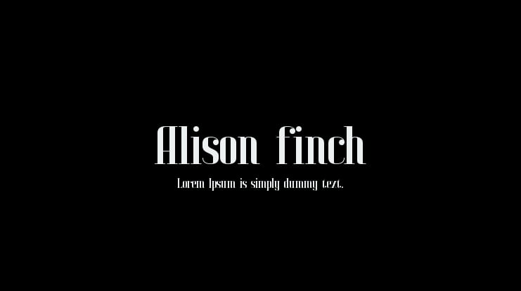 Alison finch Font