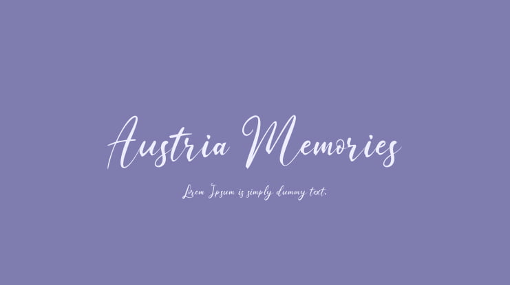 Austria Memories Font